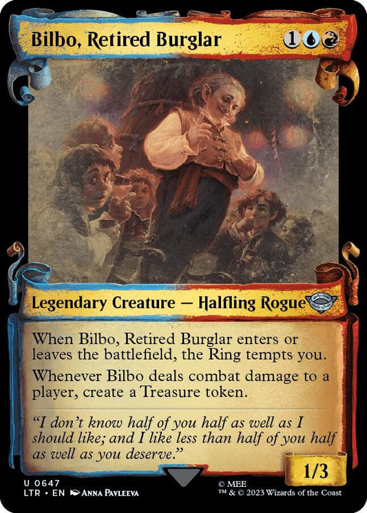 Bilbo, Retired Burglar (Showcase Scrolls) [Universes Beyond: The Lord of the Rings: Tales of Middle-earth] 647