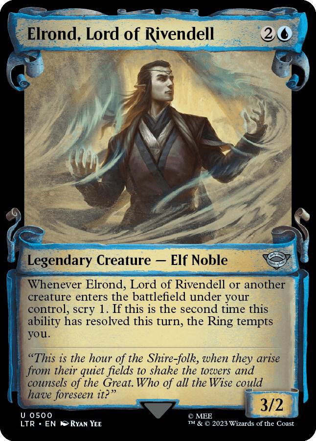 Elrond, Lord of Rivendell (Showcase Scrolls) [Universes Beyond: The Lord of the Rings: Tales of Middle-earth] 500