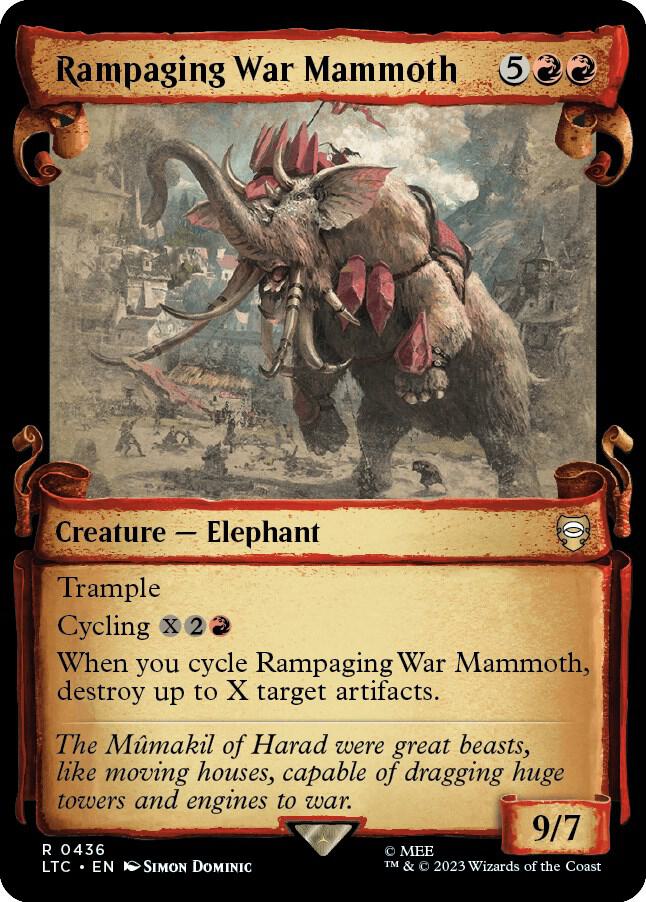 Rampaging War Mammoth (Showcase Scrolls) [Commander: The Lord of the Rings: Tales of Middle-earth] 436