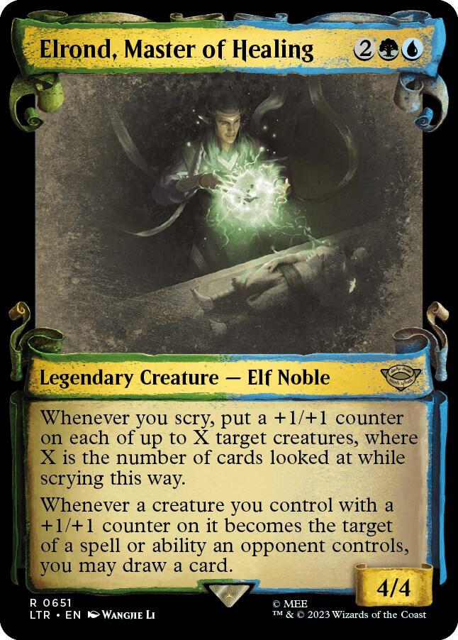 Elrond, Master of Healing (Showcase Scrolls) [Universes Beyond: The Lord of the Rings: Tales of Middle-earth] 651
