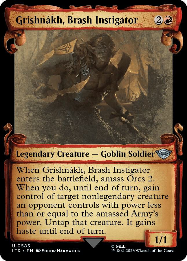 Grishnakh, Brash Instigator (Showcase Scrolls) [Universes Beyond: The Lord of the Rings: Tales of Middle-earth] 585