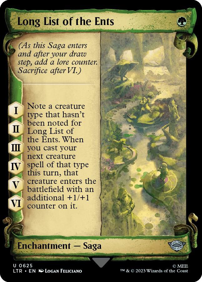 Long List of the Ents (Showcase Scrolls) [Universes Beyond: The Lord of the Rings: Tales of Middle-earth] 625