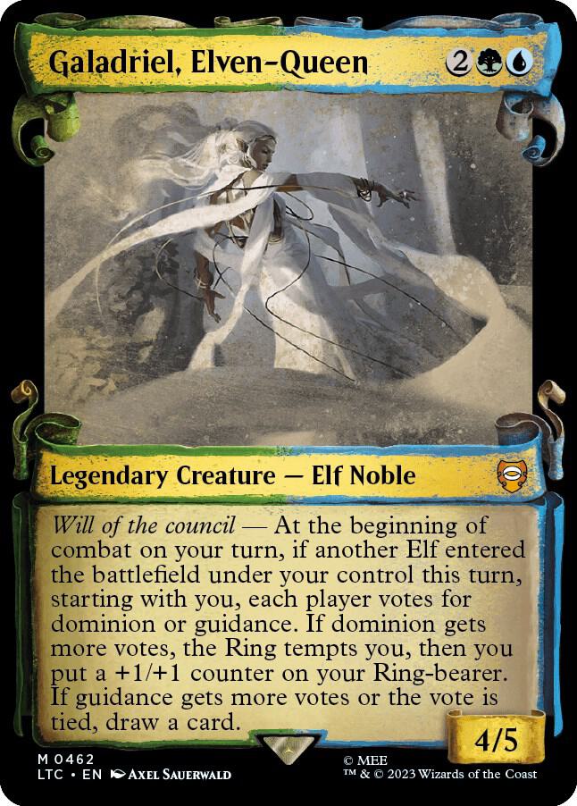 Galadriel, Elven-Queen (Showcase Scrolls) [Commander: The Lord of the Rings: Tales of Middle-earth] 462