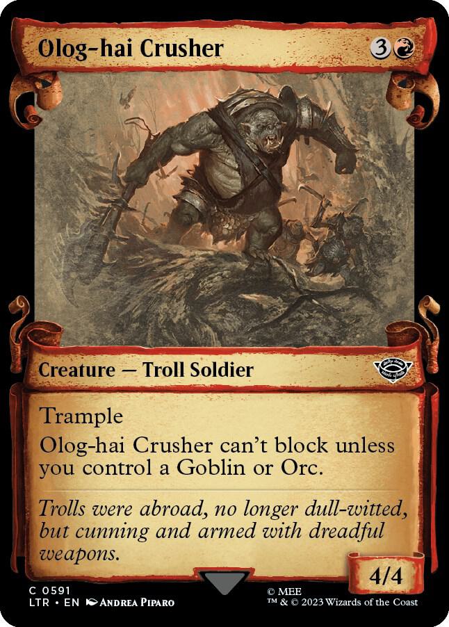 Olog-hai Crusher (Showcase Scrolls) [Universes Beyond: The Lord of the Rings: Tales of Middle-earth] 591
