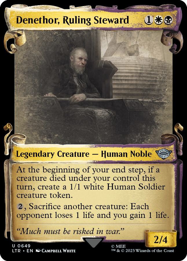 Denethor, Ruling Steward (Showcase Scrolls) [Universes Beyond: The Lord of the Rings: Tales of Middle-earth] 649