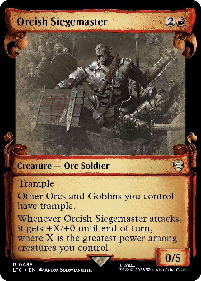 Orcish Siegemaster (Showcase Scrolls) [Commander: The Lord of the Rings: Tales of Middle-earth] 435