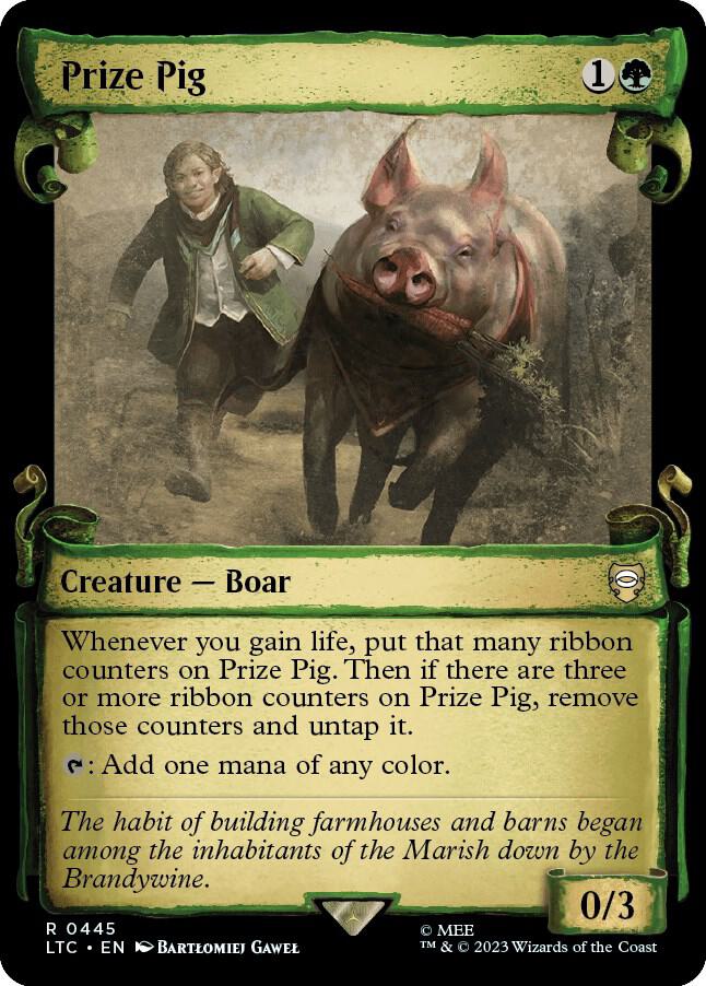 Prize Pig (Showcase Scrolls) [Commander: The Lord of the Rings: Tales of Middle-earth] 445
