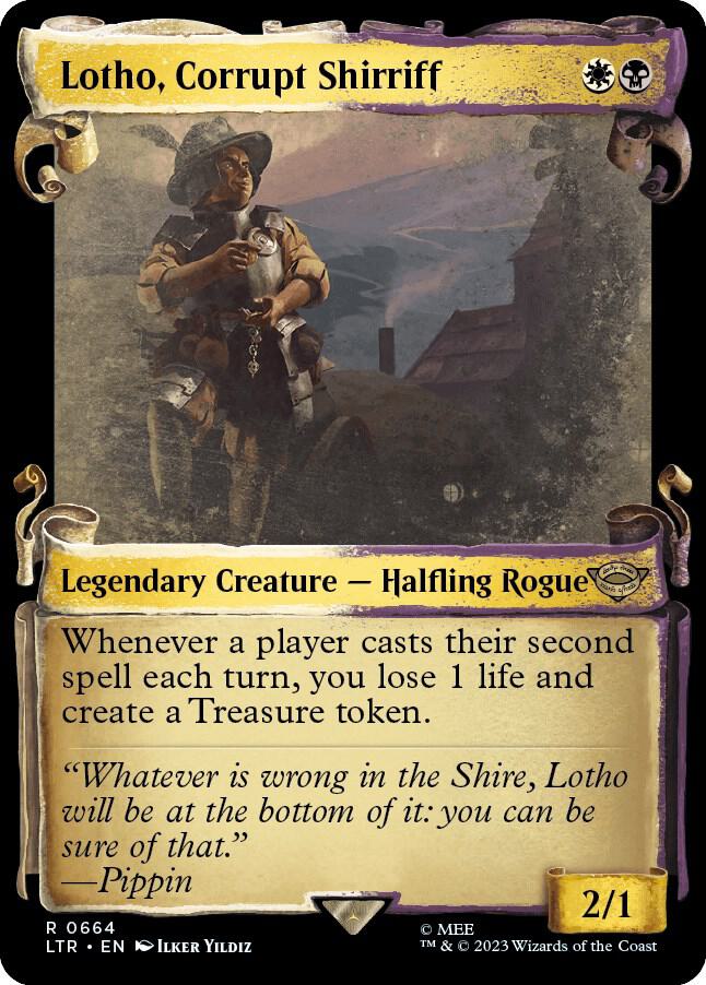 Lotho, Corrupt Shirriff (Showcase Scrolls) [Universes Beyond: The Lord of the Rings: Tales of Middle-earth] 664