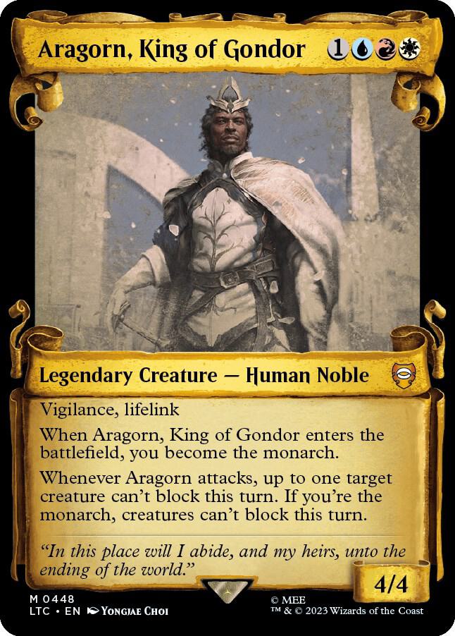 Aragorn, King of Gondor (Showcase Scrolls) [Commander: The Lord of the Rings: Tales of Middle-earth] 448