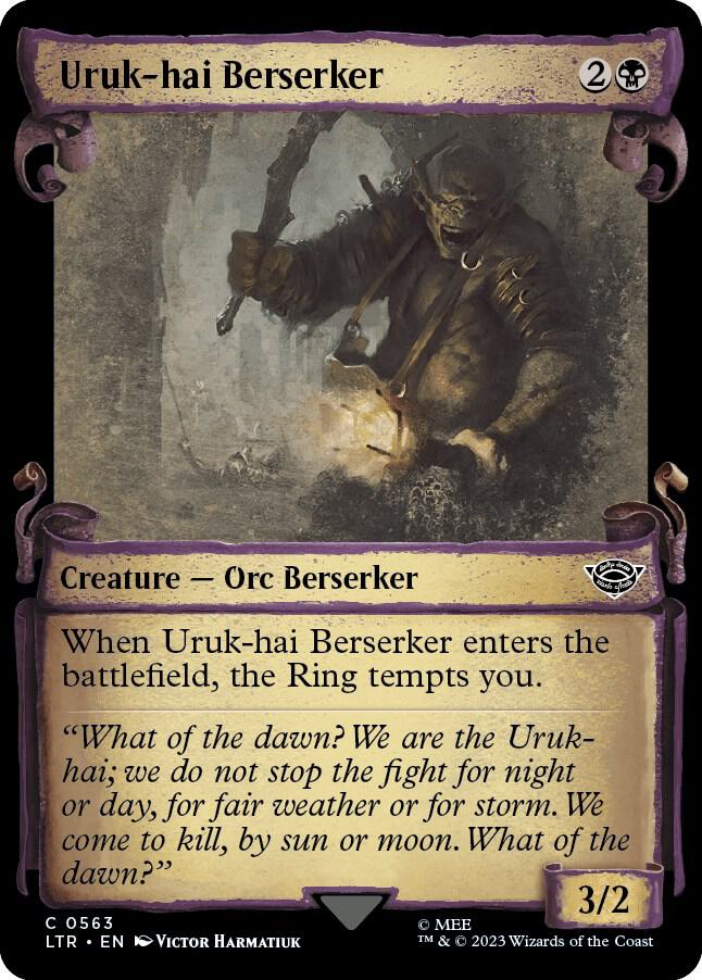 Uruk-hai Berserker (Showcase Scrolls) [Universes Beyond: The Lord of the Rings: Tales of Middle-earth] 563