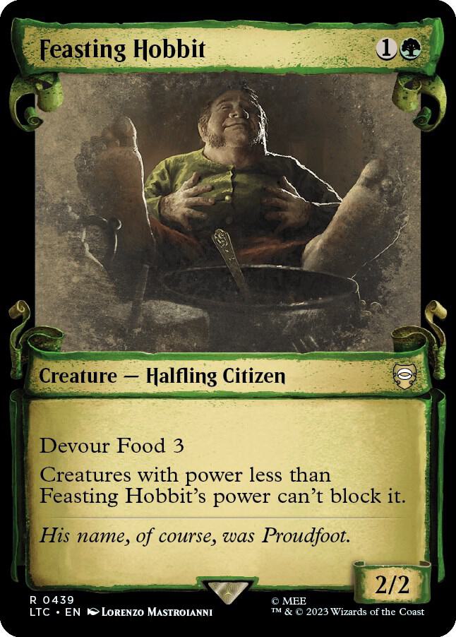Feasting Hobbit (Showcase Scrolls) [Commander: The Lord of the Rings: Tales of Middle-earth] 439