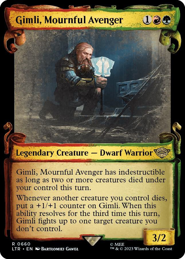 Gimli, Mournful Avenger (Showcase Scrolls) [Universes Beyond: The Lord of the Rings: Tales of Middle-earth] 660
