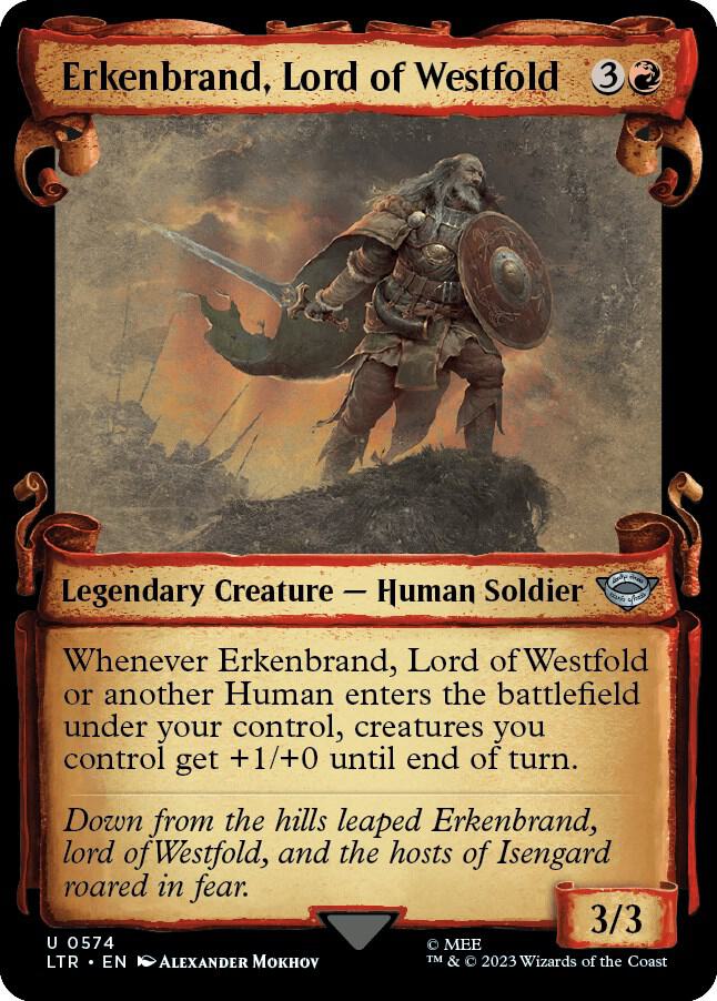 Erkenbrand, Lord of Westfold (Showcase Scrolls) [Universes Beyond: The Lord of the Rings: Tales of Middle-earth] 574