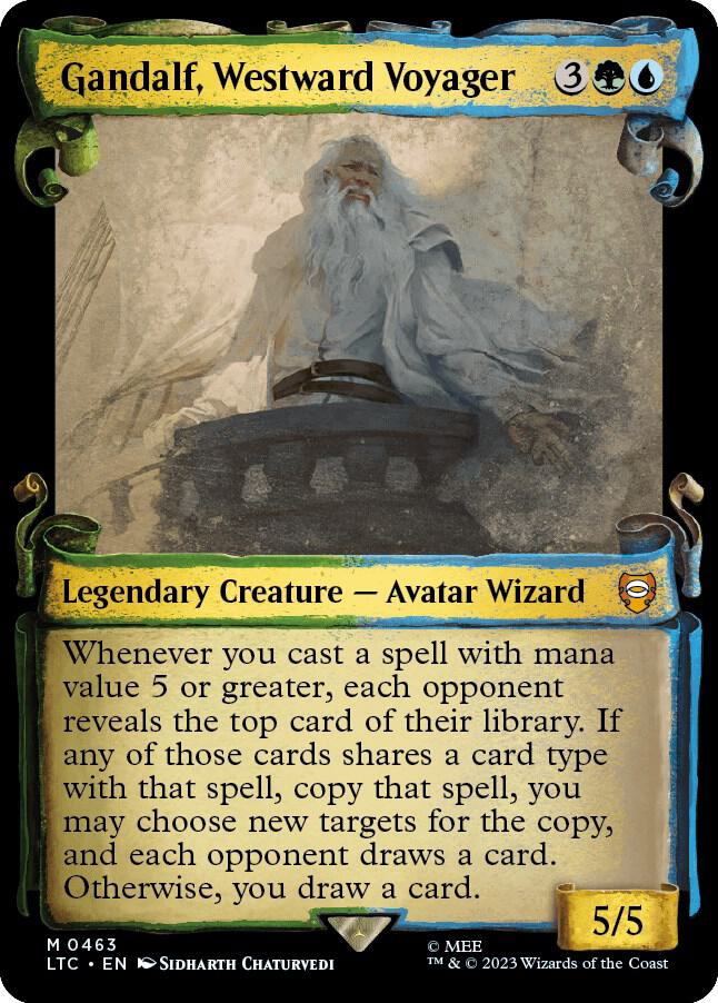 Gandalf, Westward Voyager (Showcase Scrolls) [Commander: The Lord of the Rings: Tales of Middle-earth] 463