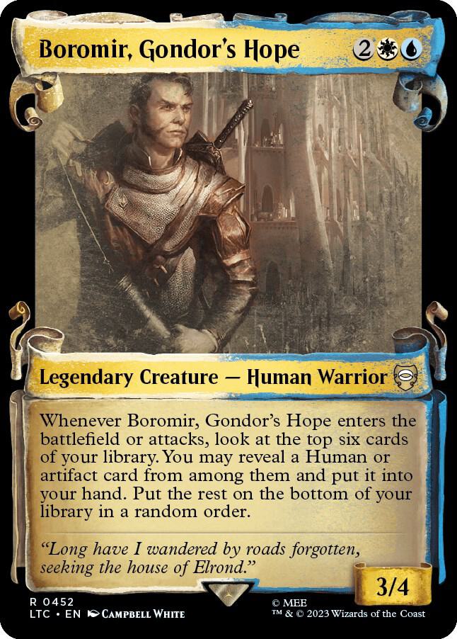 Boromir, Gondor's Hope (Showcase Scrolls) [Commander: The Lord of the Rings: Tales of Middle-earth] 452