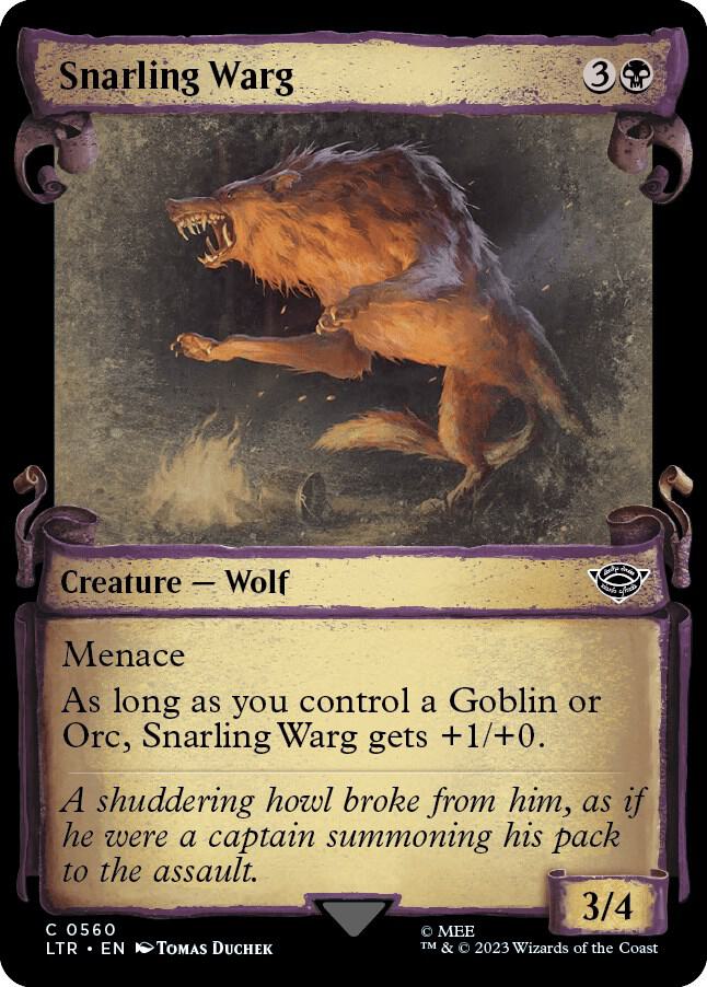 Snarling Warg (Showcase Scrolls) [Universes Beyond: The Lord of the Rings: Tales of Middle-earth] 560