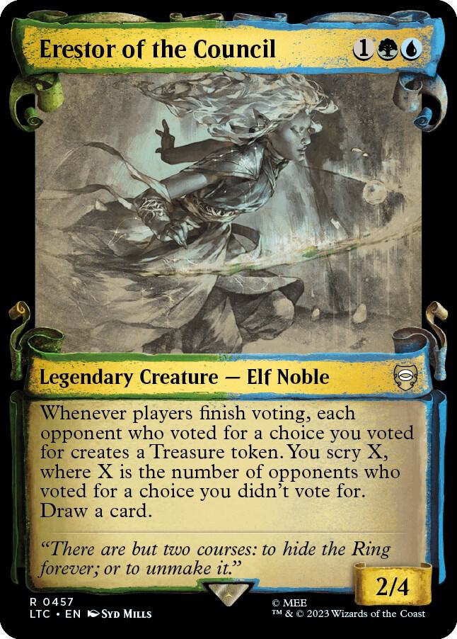 Erestor of the Council (Showcase Scrolls) [Commander: The Lord of the Rings: Tales of Middle-earth] 457