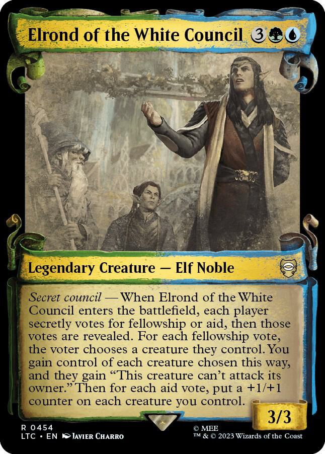 Elrond of the White Council (Showcase Scrolls) [Commander: The Lord of the Rings: Tales of Middle-earth] 454