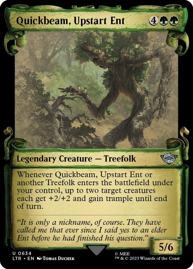 Quickbeam, Upstart Ent (Showcase Scrolls) [Universes Beyond: The Lord of the Rings: Tales of Middle-earth] 634