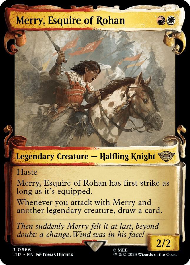 Merry, Esquire of Rohan (Showcase Scrolls) [Universes Beyond: The Lord of the Rings: Tales of Middle-earth] 666