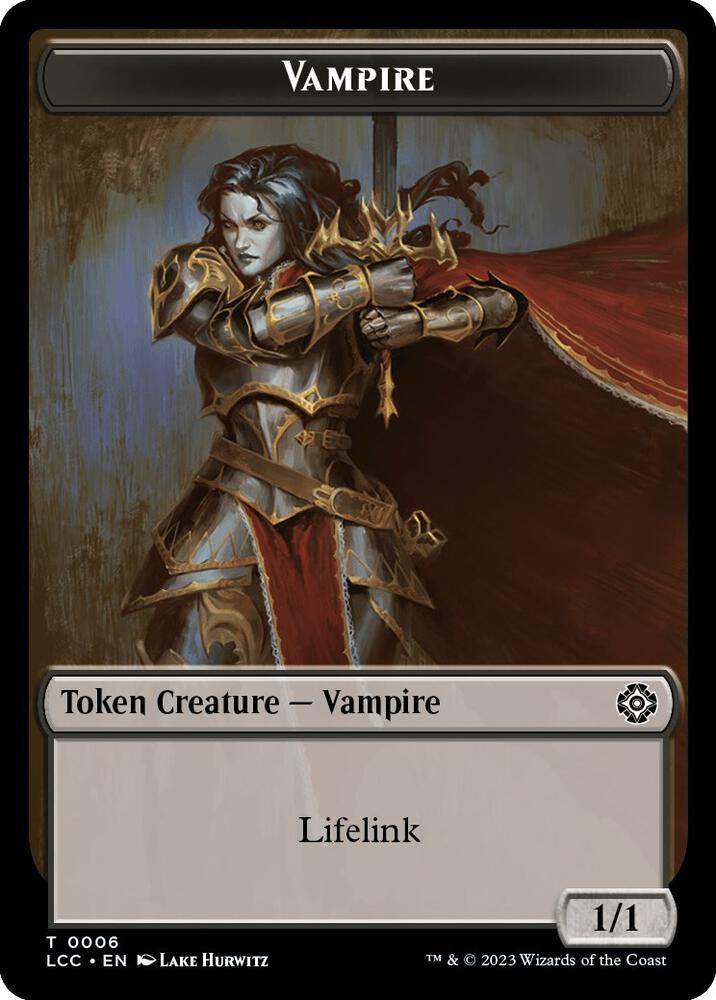 Vampire (0006) // Vampire Demon Double-Sided Token [Commander: The Lost Caverns of Ixalan] 6 // 15