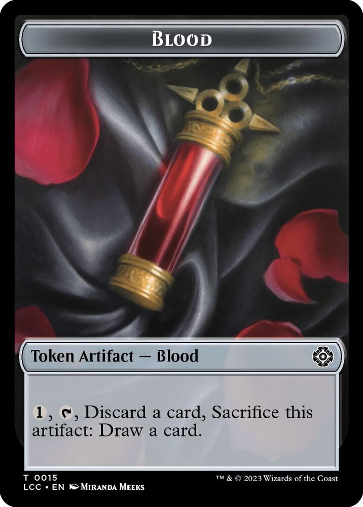 Blood // Vampire (0004) Double-Sided Token [Commander: The Lost Caverns of Ixalan] 15 // 4