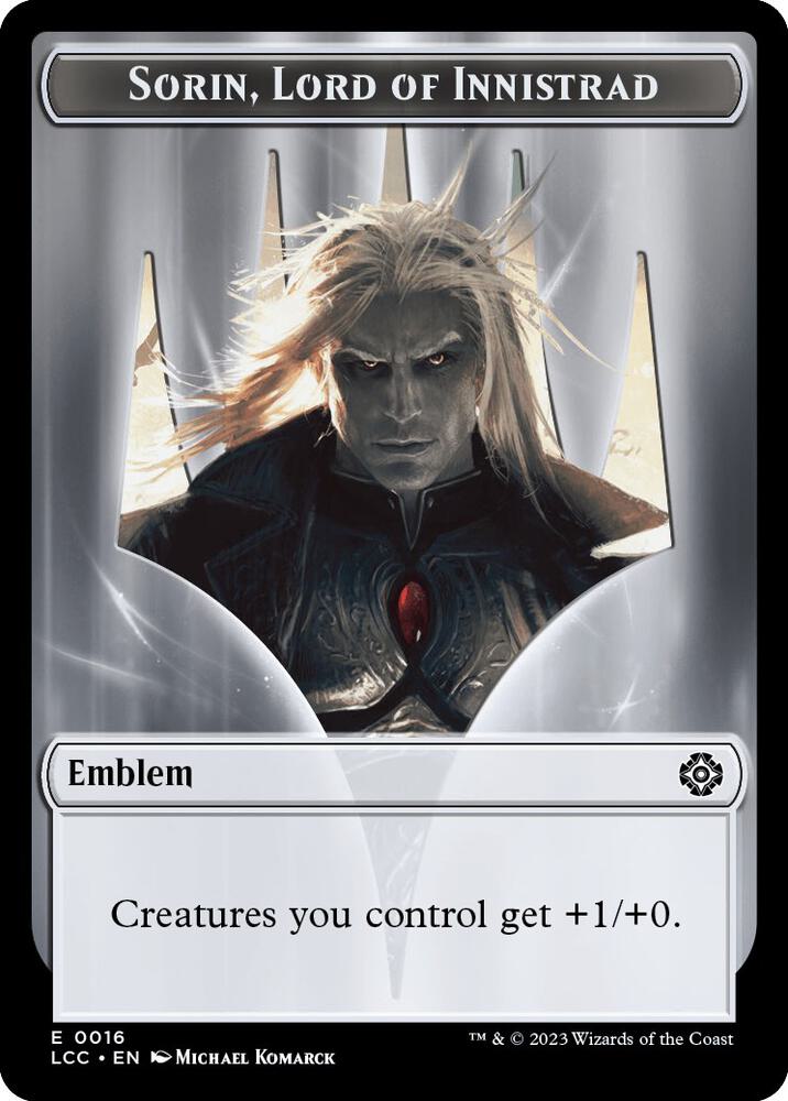 Emblem - Sorin, Lord of Innistrad // Vampire (0004) Double-Sided Token [Commander: The Lost Caverns of Ixalan] 16 // 4