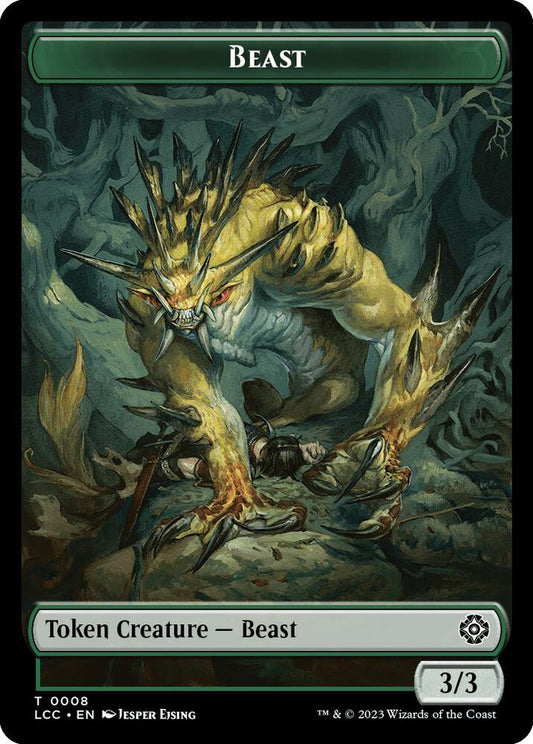 Beast // Merfolk (0003) Double-Sided Token [Commander: The Lost Caverns of Ixalan] 8 // 3