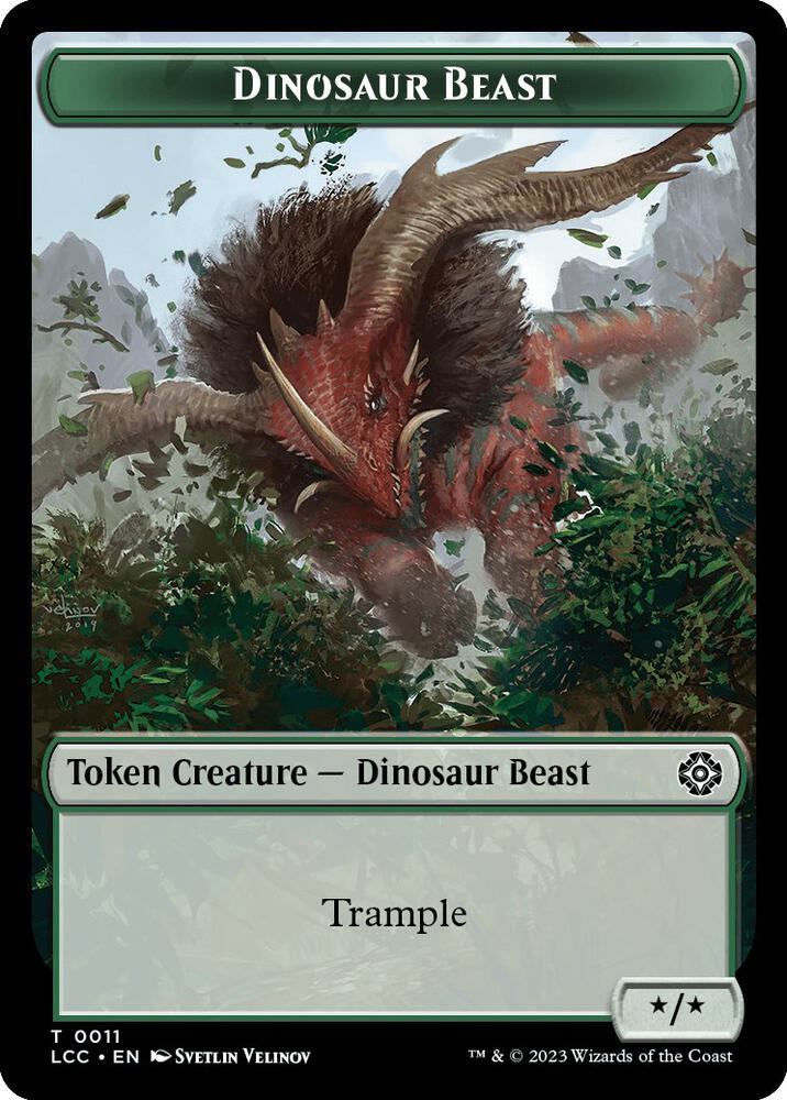 Dinosaur Beast // Dinosaur Double-Sided Token [Commander: The Lost Caverns of Ixalan] 11 // 10