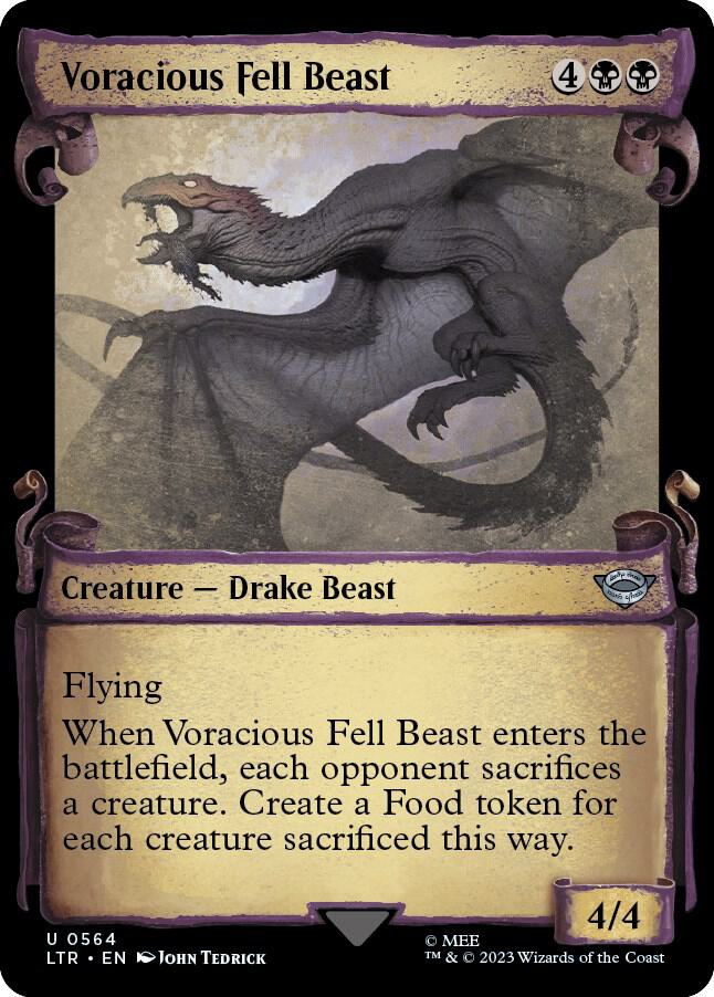 Voracious Fell Beast (Showcase Scrolls) [Universes Beyond: The Lord of the Rings: Tales of Middle-earth] 564