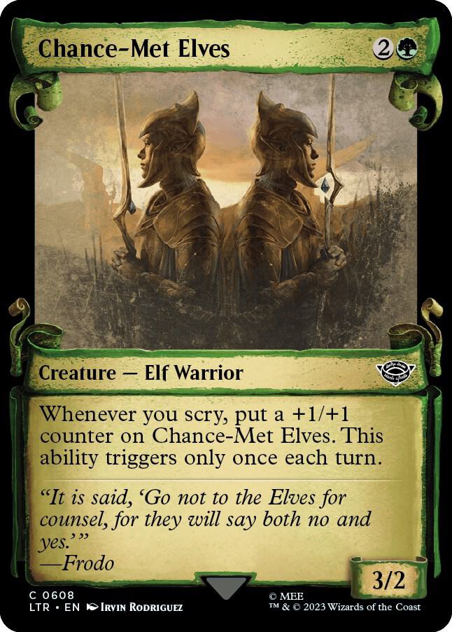Chance-Met Elves (Showcase Scrolls) [Universes Beyond: The Lord of the Rings: Tales of Middle-earth] 608