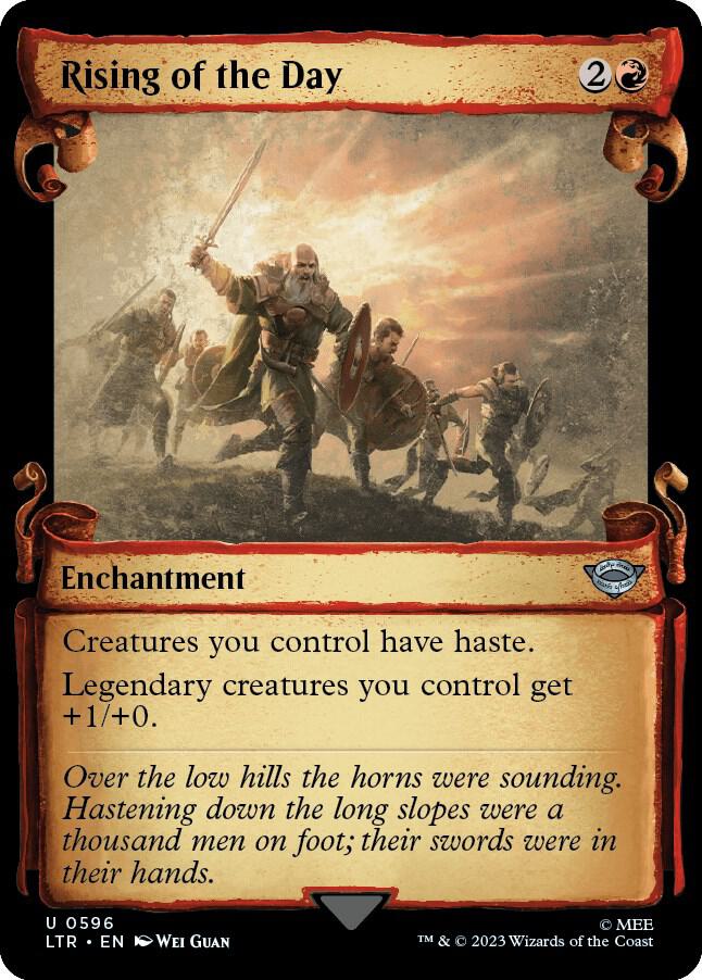 Rising of the Day (Showcase Scrolls) [Universes Beyond: The Lord of the Rings: Tales of Middle-earth] 596