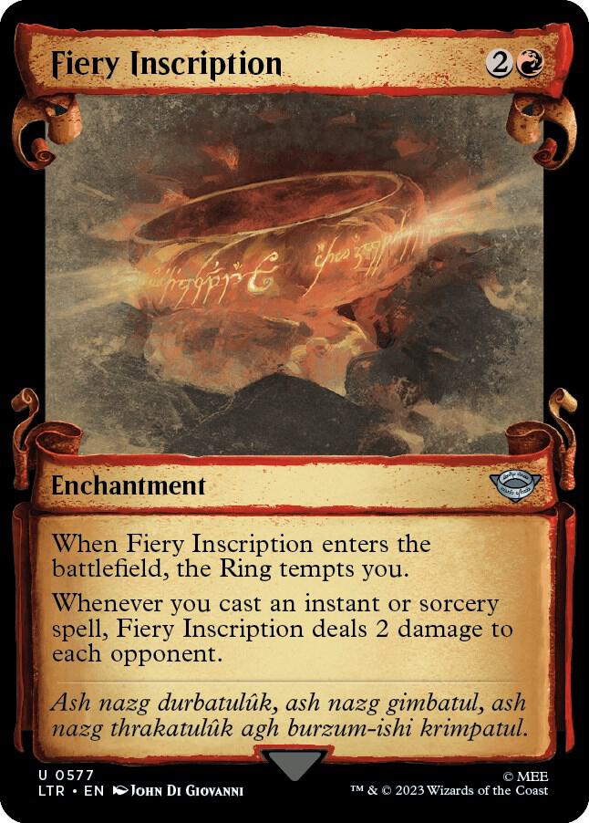 Fiery Inscription (Showcase Scrolls) [Universes Beyond: The Lord of the Rings: Tales of Middle-earth] 577