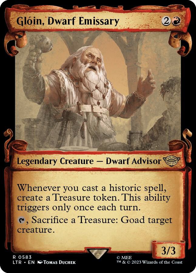 Gloin, Dwarf Emissary (Showcase Scrolls) [Universes Beyond: The Lord of the Rings: Tales of Middle-earth] 583