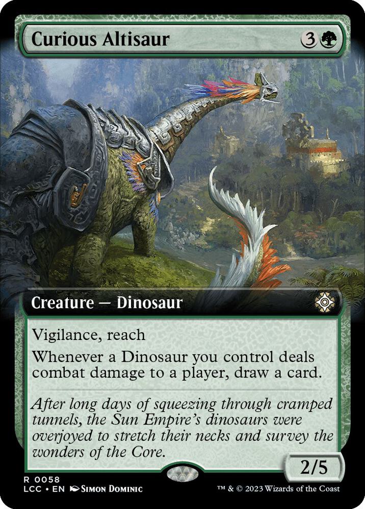 Curious Altisaur (Extended Art) [Commander: The Lost Caverns of Ixalan] 58