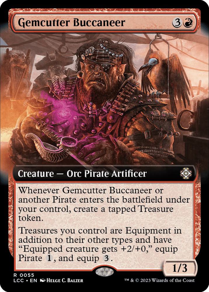 Gemcutter Buccaneer (Extended Art) [Commander: The Lost Caverns of Ixalan] 55
