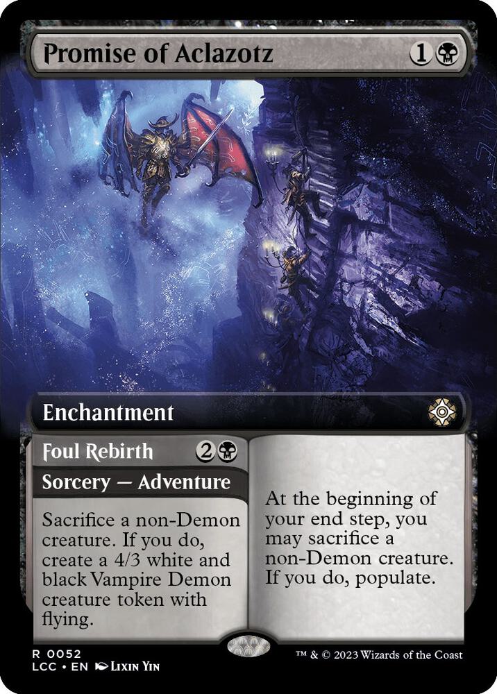 Promise of Aclazotz (Extended Art) [Commander: The Lost Caverns of Ixalan] 52