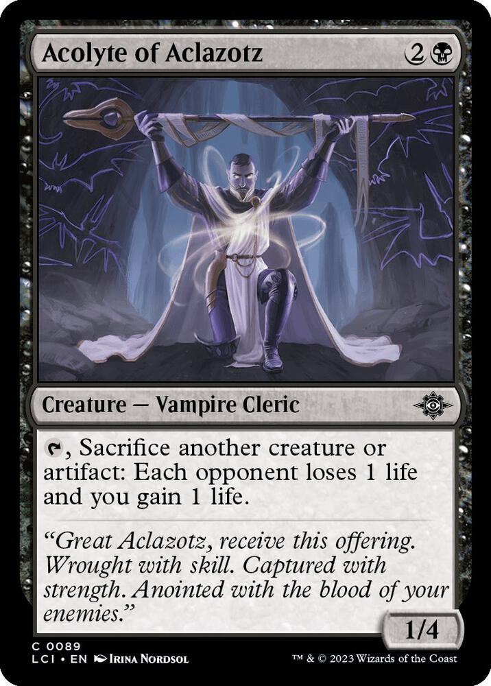 Acolyte of Aclazotz [The Lost Caverns of Ixalan] 89