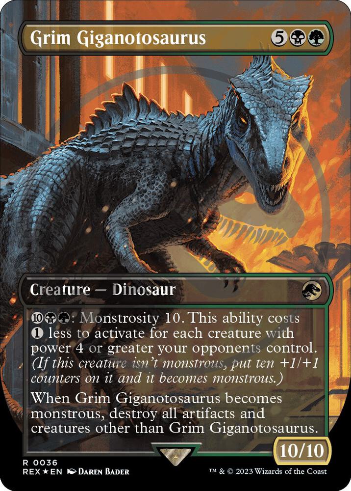 Grim Giganotosaurus (Borderless) (Emblem) [Universes Beyond: Jurassic World Collection] 36
