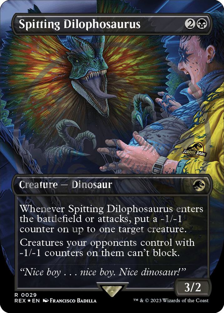 Spitting Dilophosaurus (Borderless) (Emblem) [Universes Beyond: Jurassic World Collection] 29