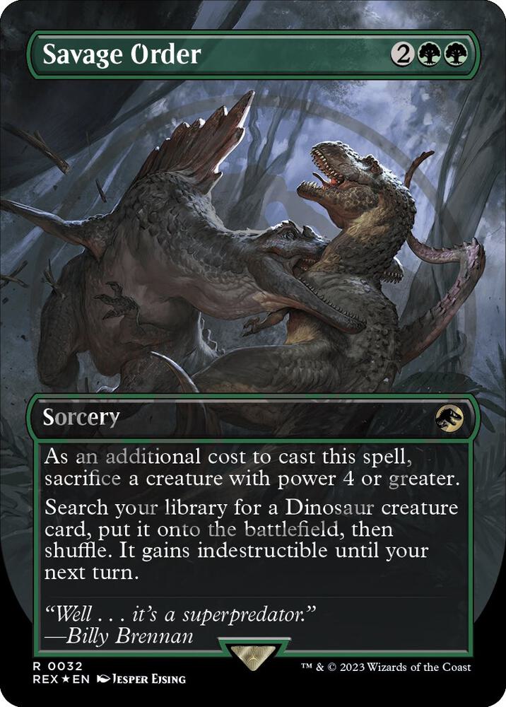 Savage Order (Borderless) (Emblem) [Universes Beyond: Jurassic World Collection] 32
