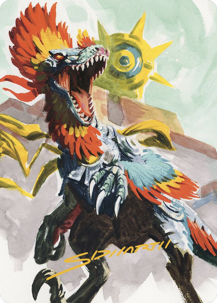 Pantlaza, Sun-Favored Art Card (Gold-Stamped Signature) [Art Series: The Lost Caverns of Ixalan] 75