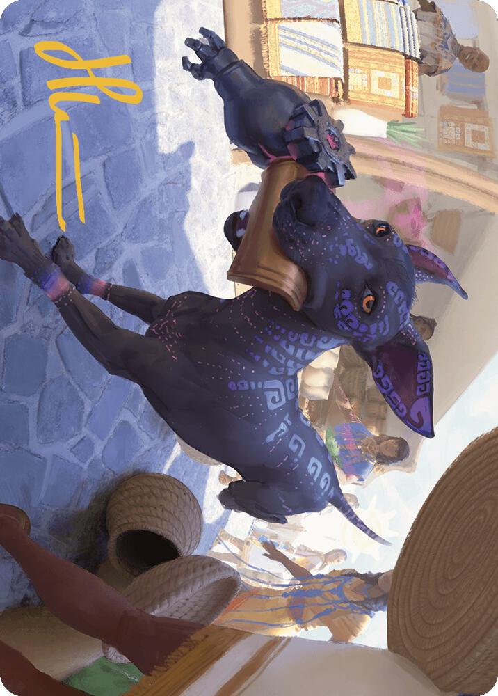 Mischievous Pup Art Card (Gold-Stamped Signature) [Art Series: The Lost Caverns of Ixalan] 3