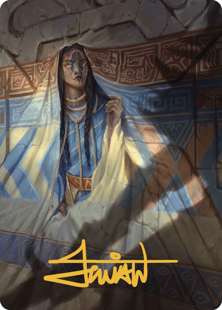 Whispersilk Cloak Art Card (Gold-Stamped Signature) [Art Series: The Lost Caverns of Ixalan] 80