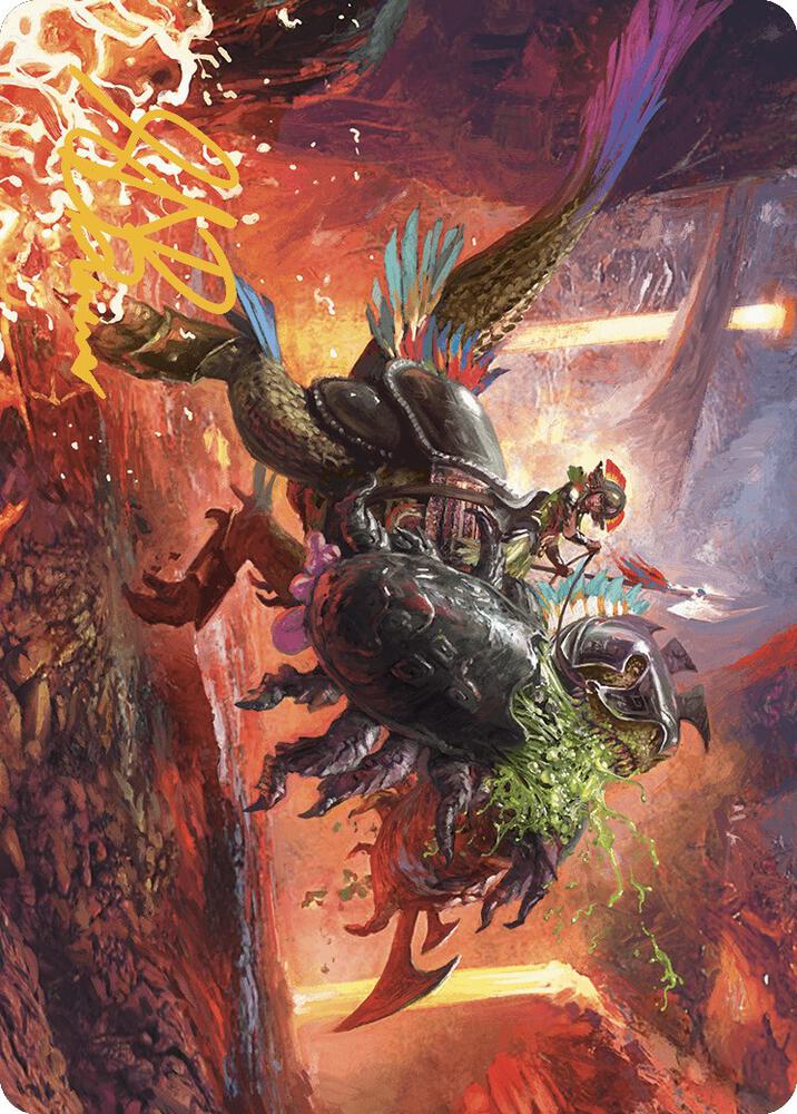 Triumphant Chomp Art Card (Gold-Stamped Signature) [Art Series: The Lost Caverns of Ixalan] 21