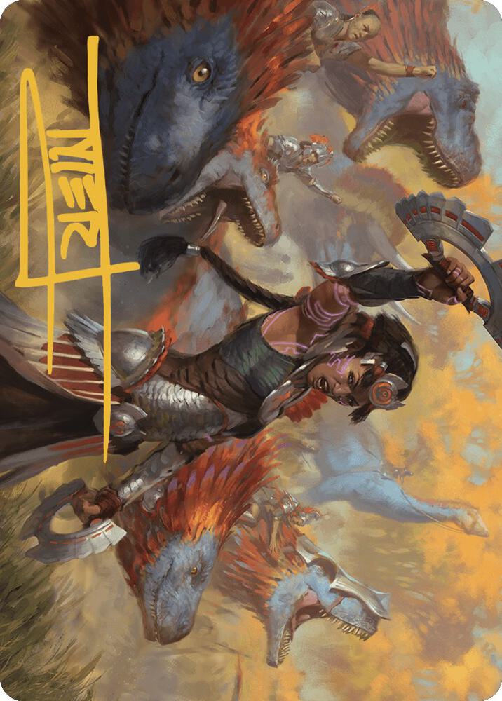 Huatli, Poet of Unity Art Card (Gold-Stamped Signature) [Art Series: The Lost Caverns of Ixalan] 27
