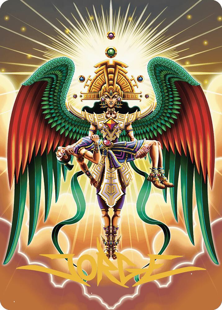 Resplendent Angel Art Card (59/81) (Gold-Stamped Signature) [Art Series: The Lost Caverns of Ixalan] 59