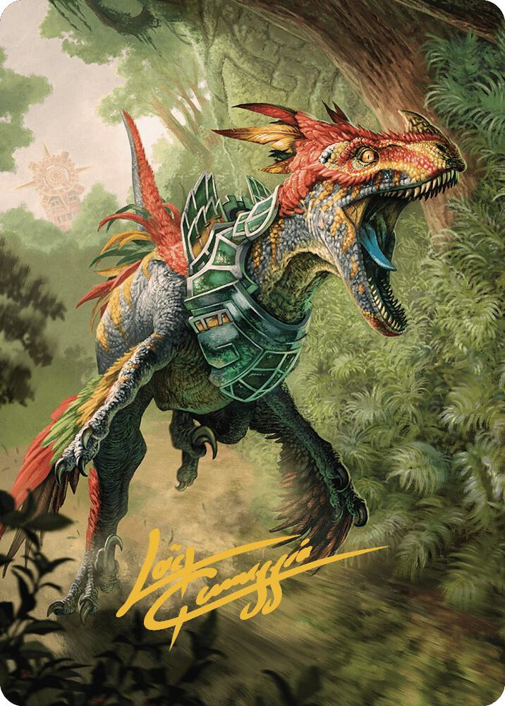 Dinosaur Token Art Card (Gold-Stamped Signature) [Art Series: The Lost Caverns of Ixalan] 67