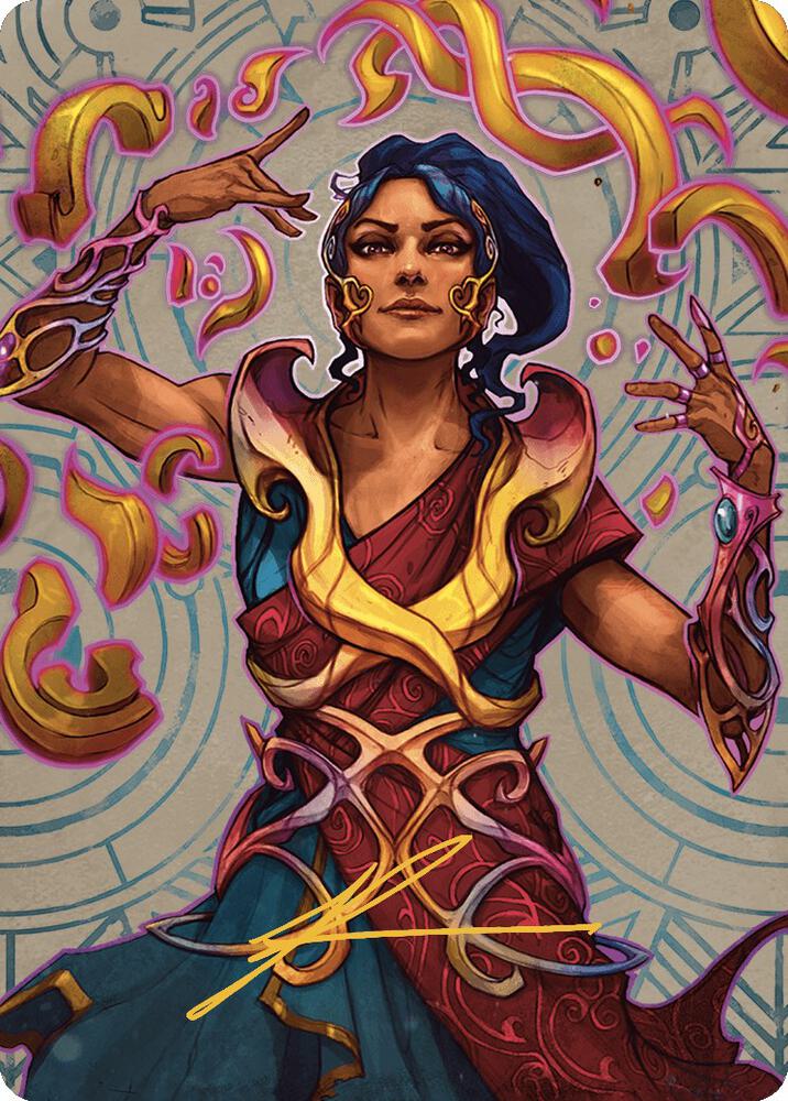 Saheeli, the Sun's Brilliance Art Card (Gold-Stamped Signature) [Art Series: The Lost Caverns of Ixalan] 52