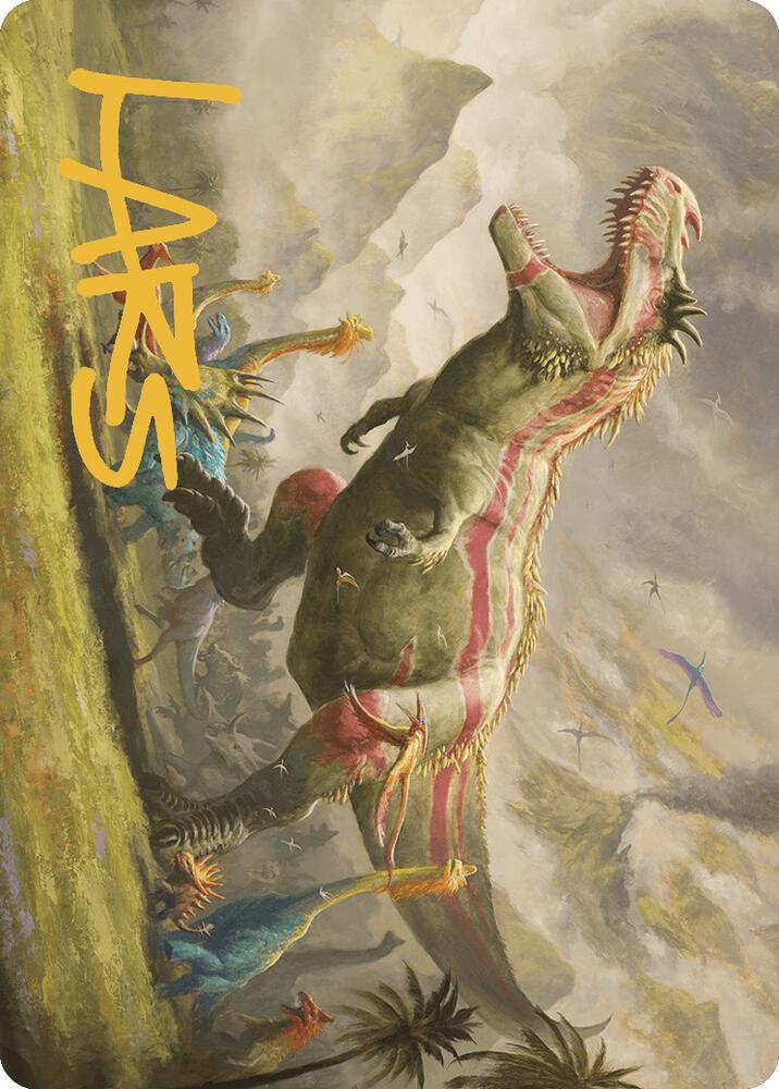 Ghalta, Stampede Tyrant Art Card (Gold-Stamped Signature) [Art Series: The Lost Caverns of Ixalan] 24